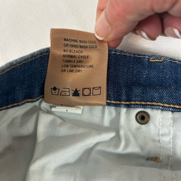 Driftwood Anthropologie Eva Floral Embroidered Mid Rise Stretch Flare Jeans 31 - Picture 7 of 12